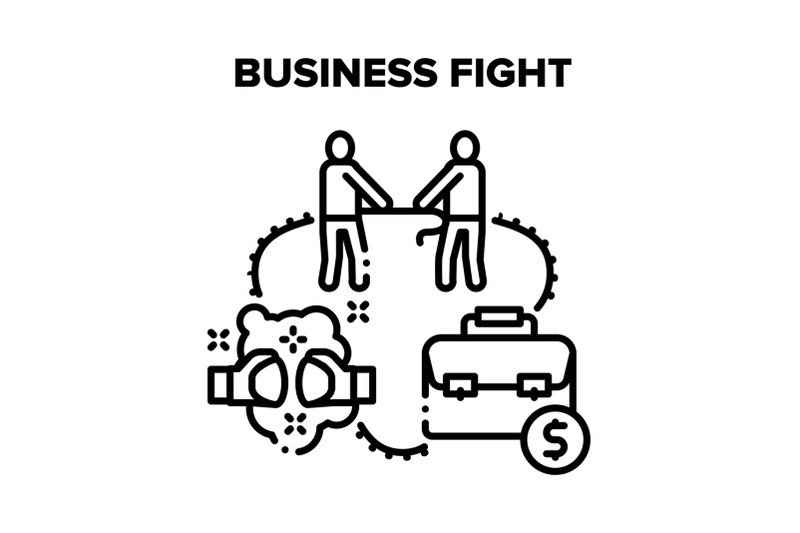 business-fight-vector-black-illustrations