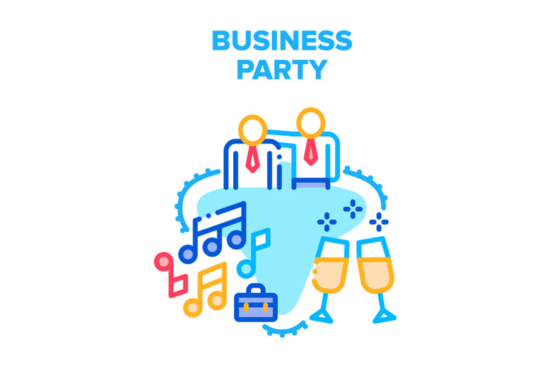 business-party-vector-concept-color-illustration