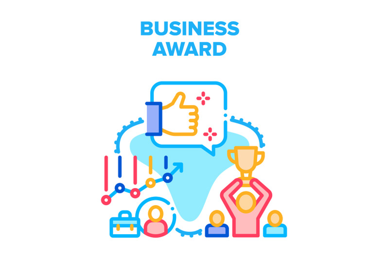 business-award-vector-concept-color-illustration