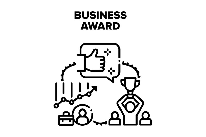 business-award-vector-black-illustrations