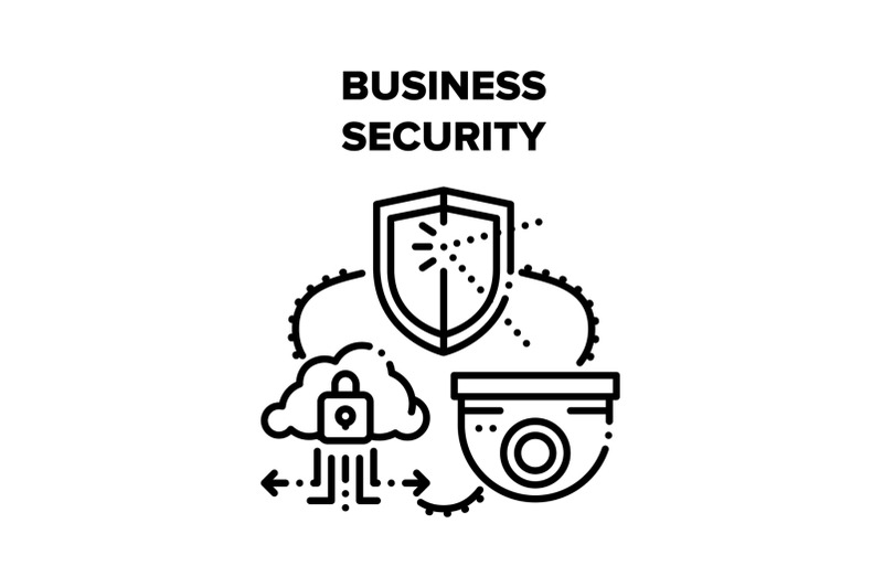 business-security-technology-vector-black-illustrations