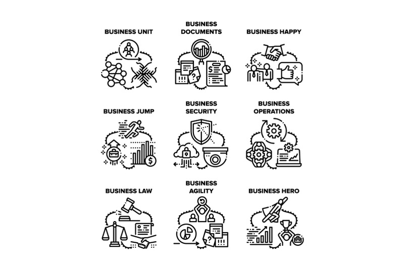 business-occupation-set-icons-vector-black-illustrations