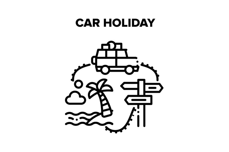 car-holiday-vector-black-illustrations