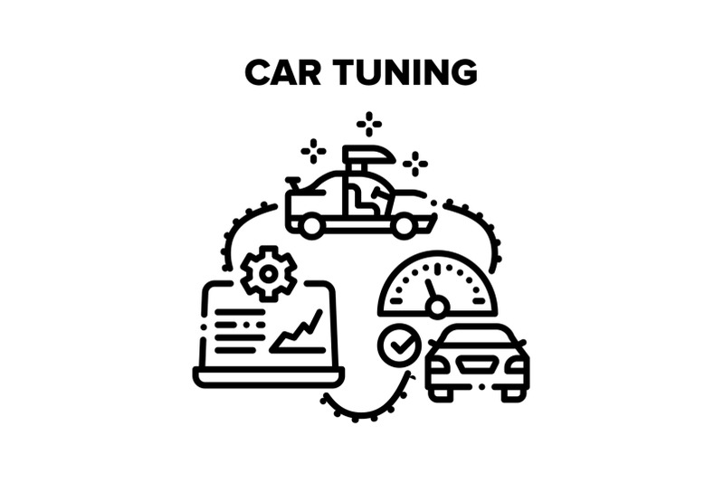 car-tuning-garage-service-vector-black-illustrations