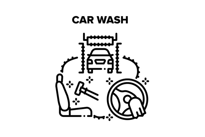 car-wash-service-vector-black-illustrations