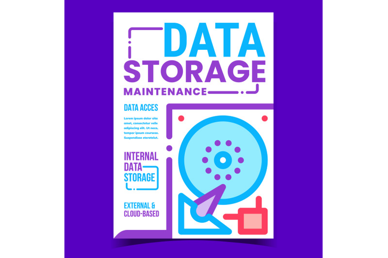 data-storage-maintenance-promotion-poster-vector