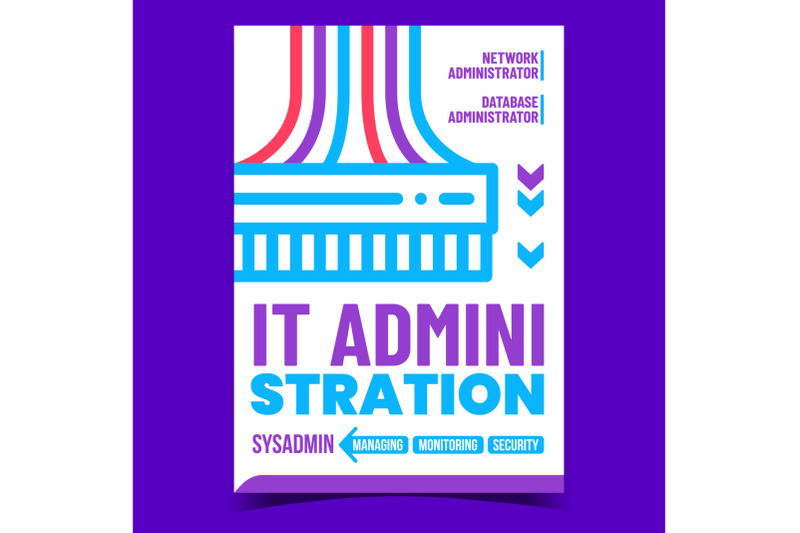 it-administration-creative-promotion-poster-vector