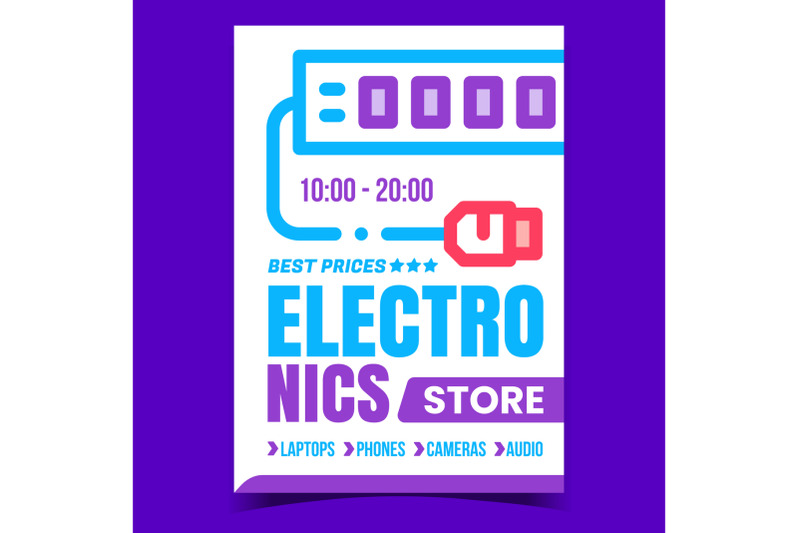 electronics-store-creative-promotion-banner-vector