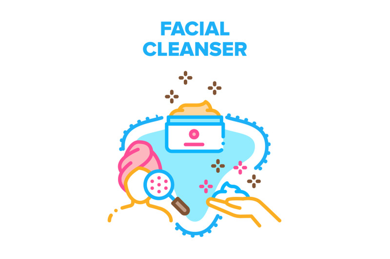 facial-cleanser-vector-concept-color-illustration