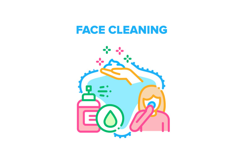 face-cleaning-vector-concept-color-illustration