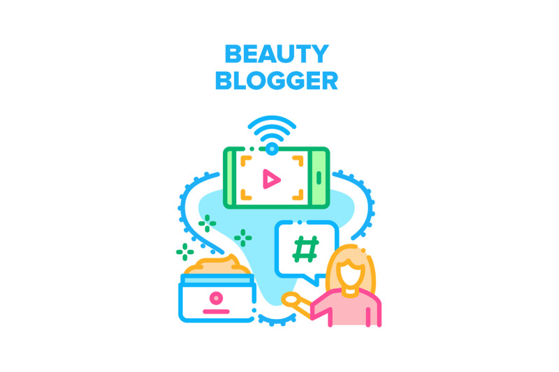 beauty-blogger-vector-concept-color-illustration