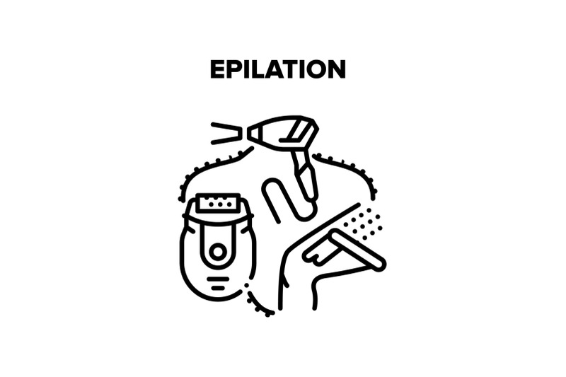 epilation-care-vector-black-illustrations