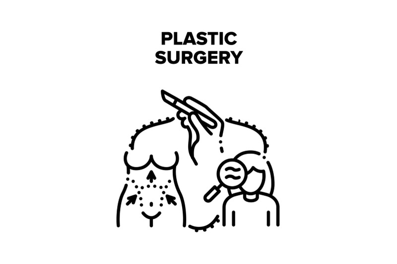 plastic-surgery-vector-black-illustrations