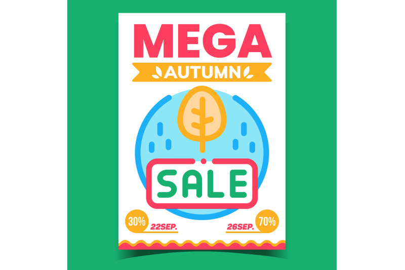 mega-autumn-sale-creative-promotion-poster-vector