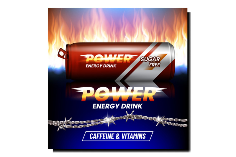 power-energy-drink-blank-can-promo-banner-vector