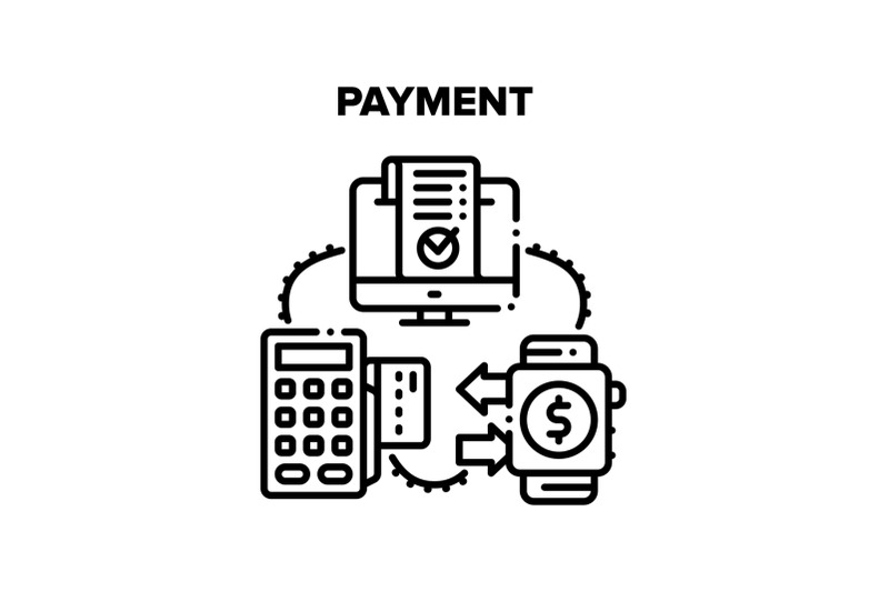 payment-device-vector-black-illustrations