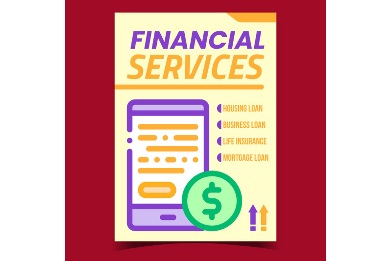 financial-services-creative-promo-poster-vector