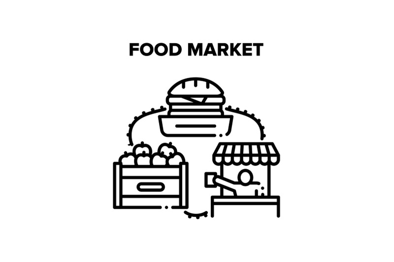 food-market-vector-black-illustrations