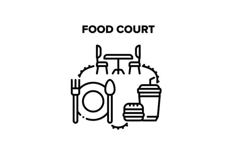 food-court-cafe-vector-black-illustrations