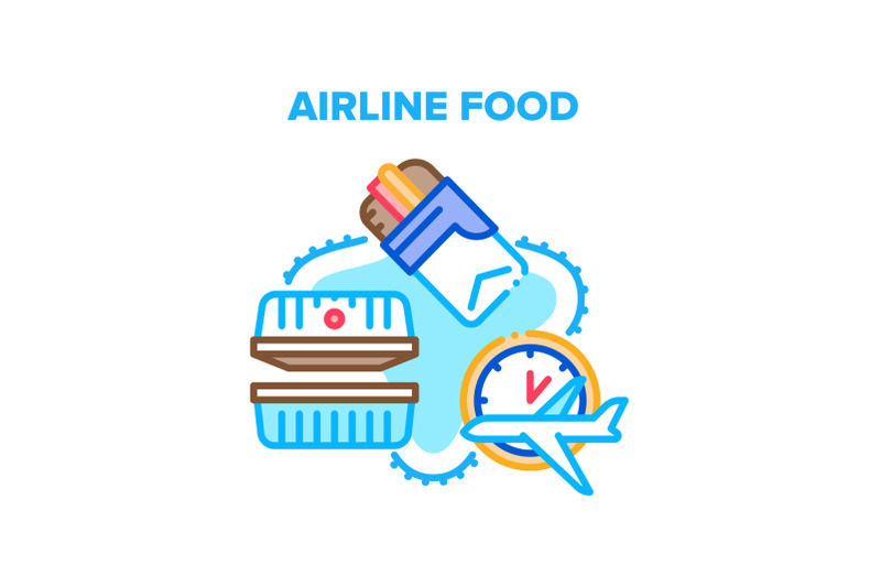 airline-food-vector-concept-color-illustration