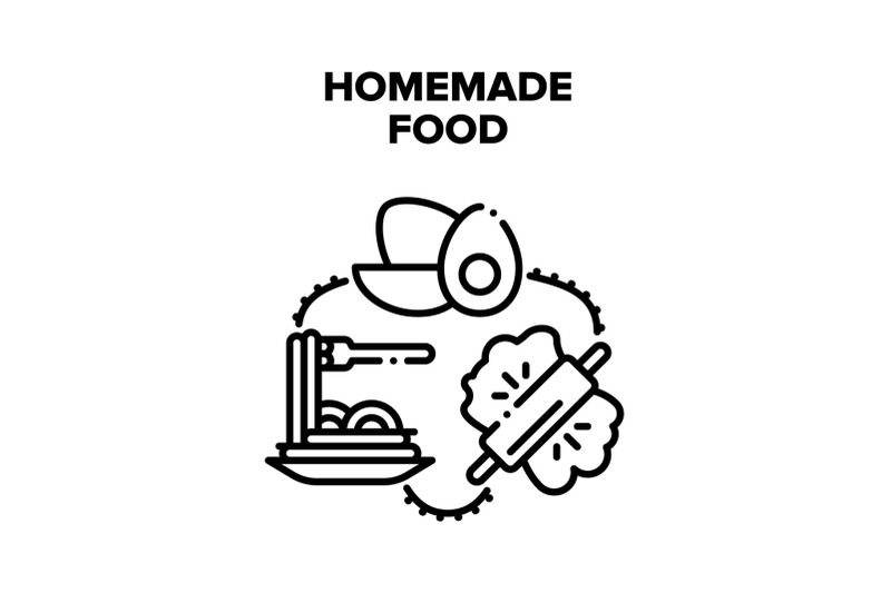 homemade-food-vector-black-illustrations