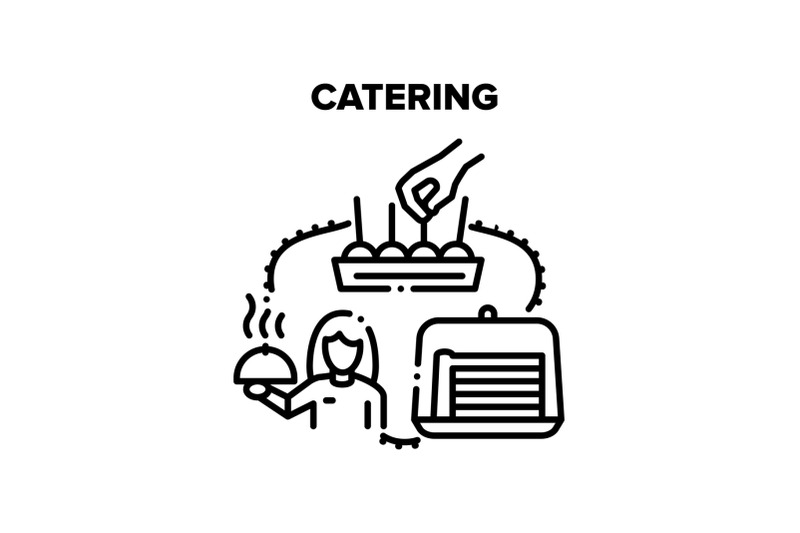 catering-service-vector-black-illustrations