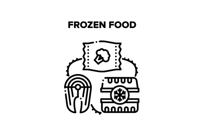 frozen-food-vector-black-illustrations