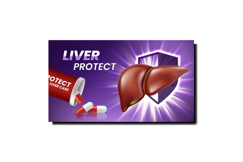 liver-protect-medicaments-promotion-poster-vector