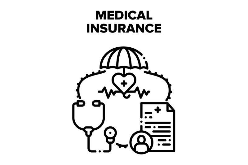 medical-health-insurance-vector-black-illustrations