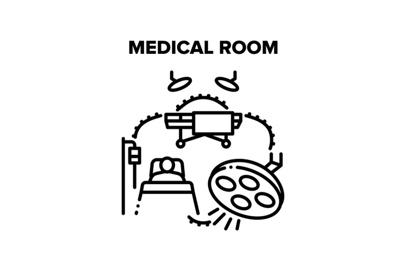 medical-room-vector-black-illustrations