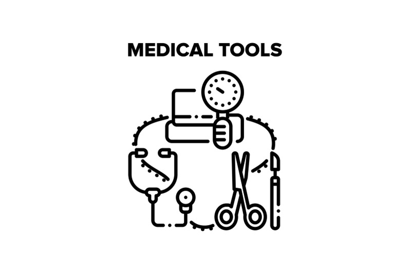 medical-tools-vector-black-illustrations