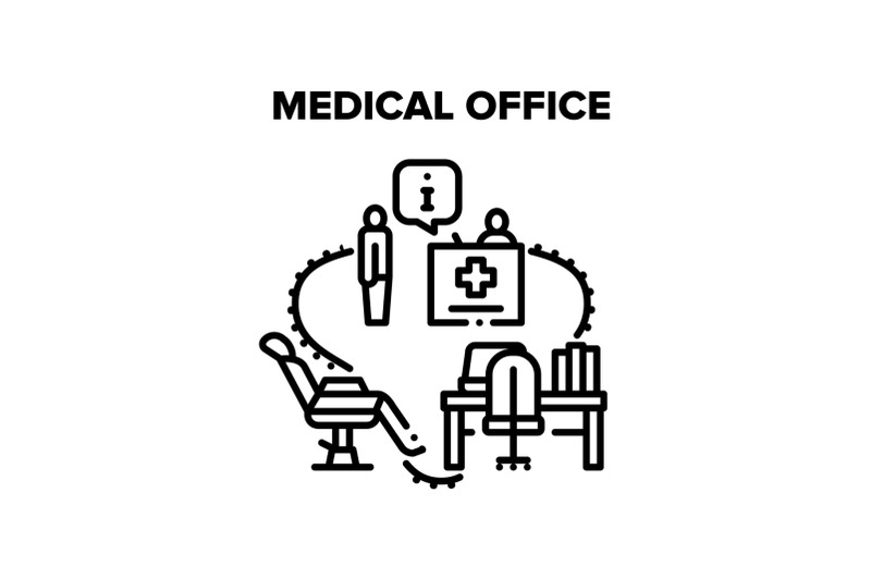 medical-office-vector-black-illustrations