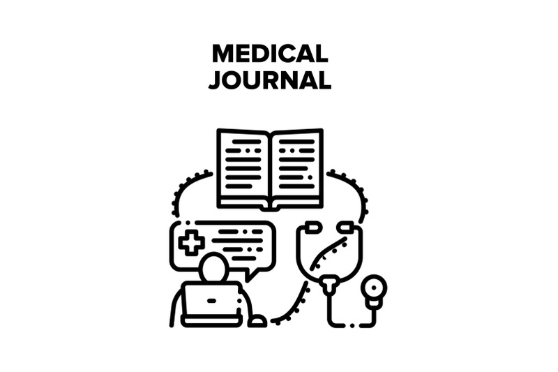 medical-journal-vector-black-illustrations