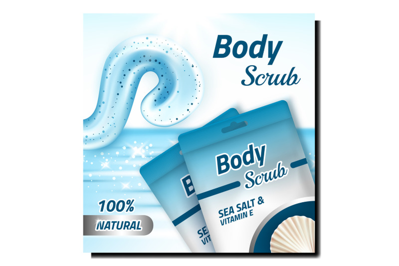 scrub-body-care-cosmetic-promotion-banner-vector