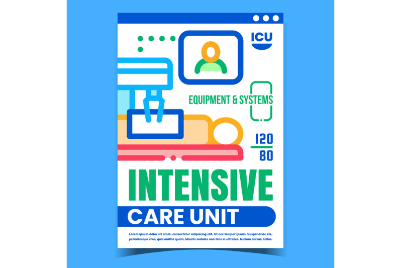 intensive-care-unit-creative-promo-banner-vector