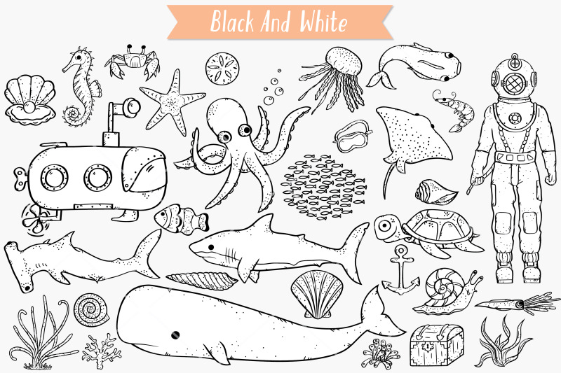 under-the-sea-doodles-hand-drawn-fish-ocean-life-octopus-shell