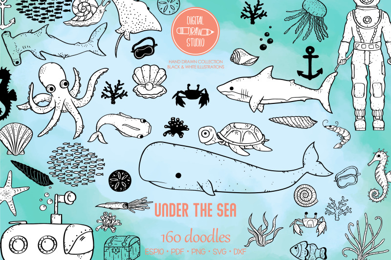under-the-sea-doodles-hand-drawn-fish-ocean-life-octopus-shell