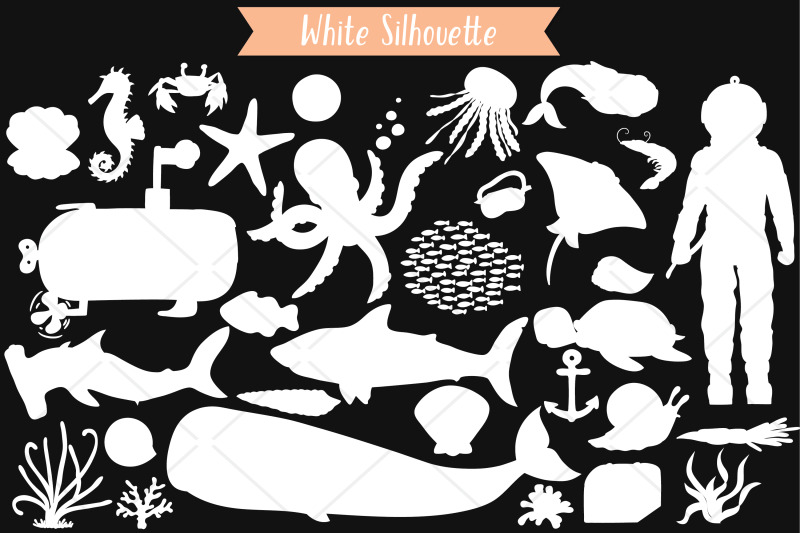 under-the-sea-white-hand-drawn-fish-ocean-life-octopus-shell