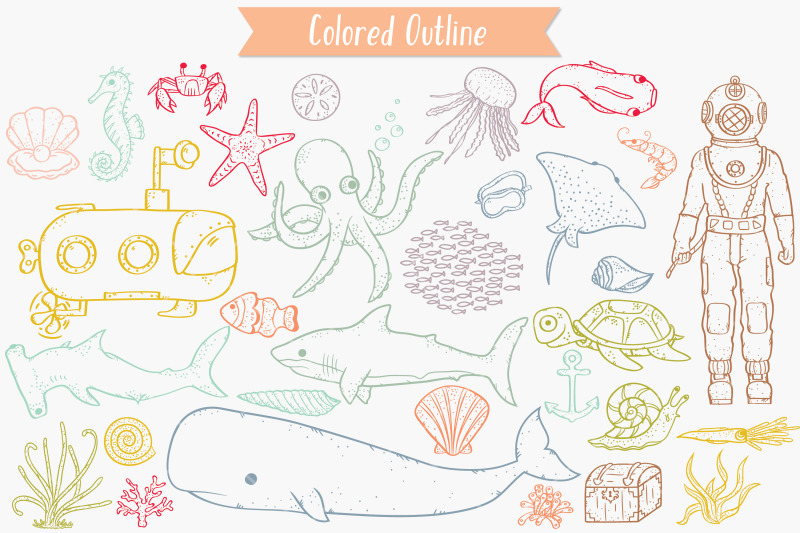 under-the-sea-color-hand-drawn-fish-ocean-life-octopus-shell