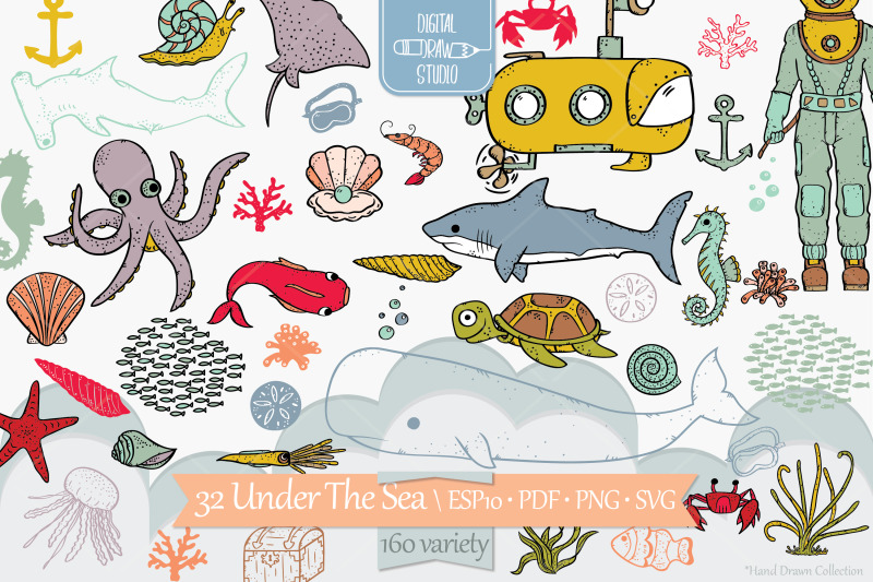 under-the-sea-color-hand-drawn-fish-ocean-life-octopus-shell