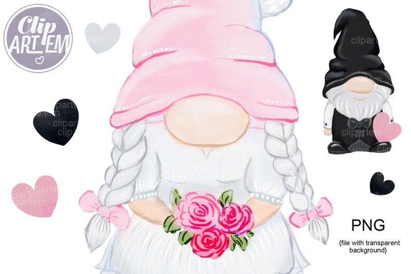 cute-gnome-bride-groom-wedding-png-favors-gnomes-clip-art