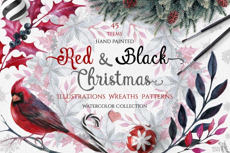 watercolor-red-amp-black-christmas-set