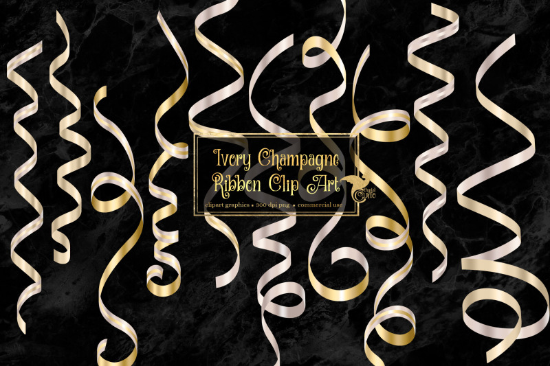 ivory-champagne-ribbon-clipart