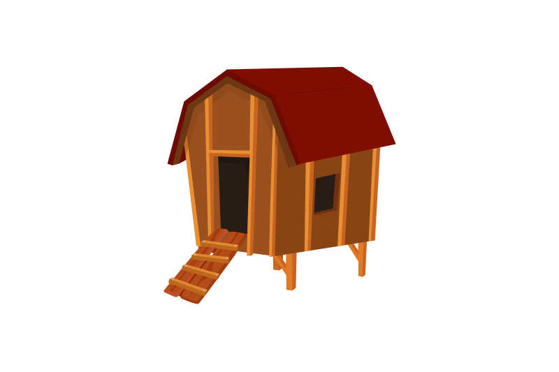 rural-chicken-coop-flat-icon