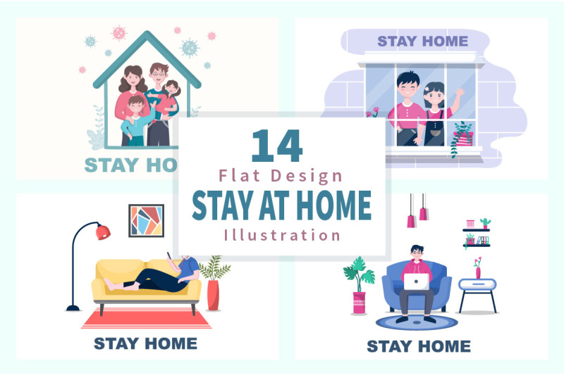 14-stay-at-home-flat-design