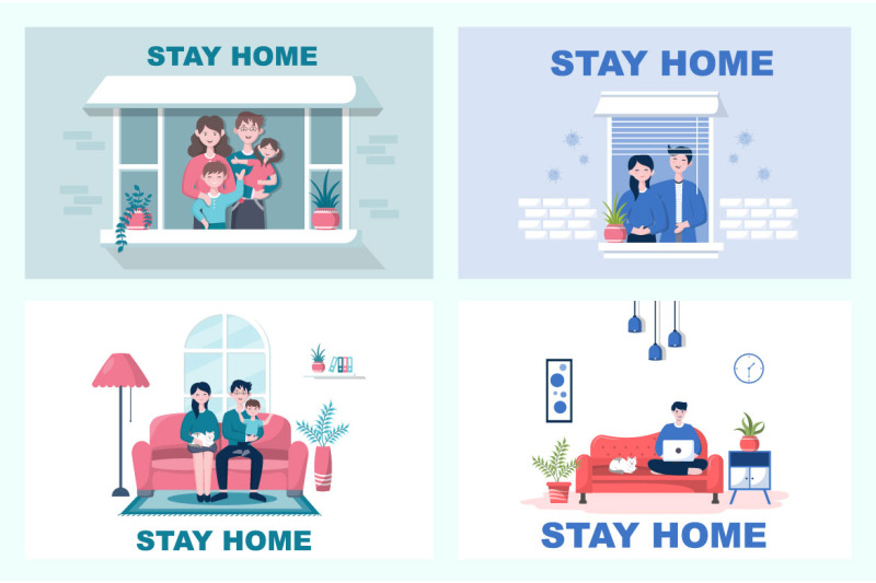 14-stay-at-home-flat-design