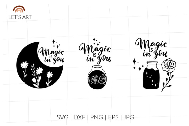 magic-is-in-you-svg-floral-moon-svg-wild-flowers-mason-jar-svg-boho