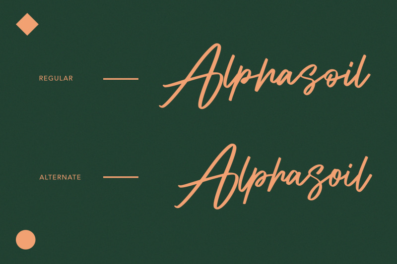 alphasoil-signature-font