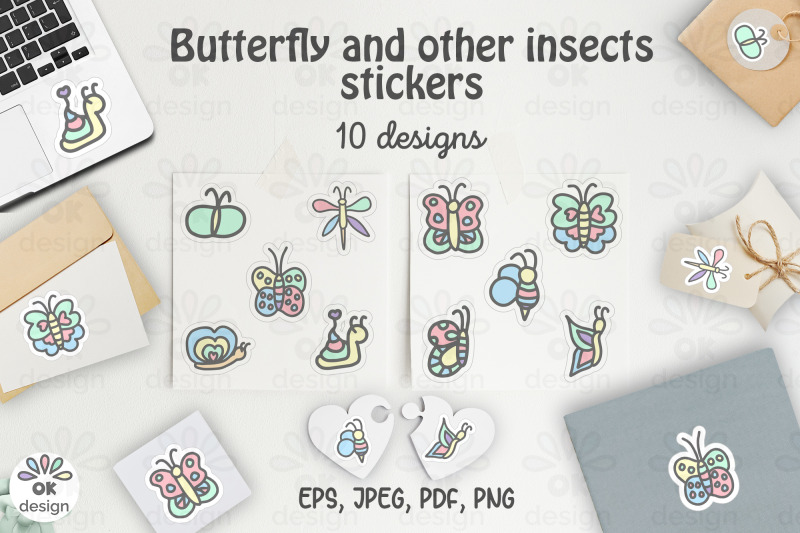 butterfly-stickers-printable-10-insects-designs-png-jpeg-pdf-files