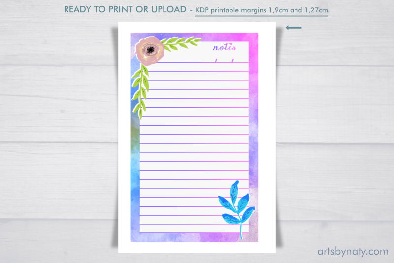watercolor-beautiful-notes-printable-journal-to-print-or-upload-to-kdp